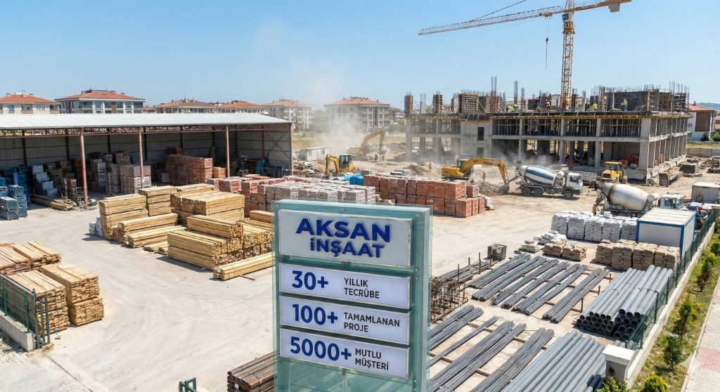 Kırklareli AKSAN İNŞAAT Şantiye Ofisi ve Tabela Reklamı